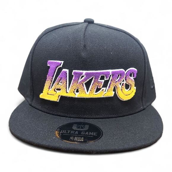 Los Angeles Lakers Ultra Game NBA Black/Purple/Yellow Snapback Hat